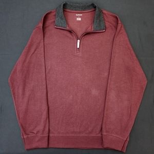 Men's size L Van Heusen Quarter Zip Maroon